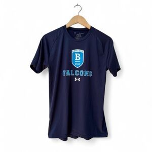 EUC Under Armour Blue Bentley Falcons 1917 Tee Youth XL